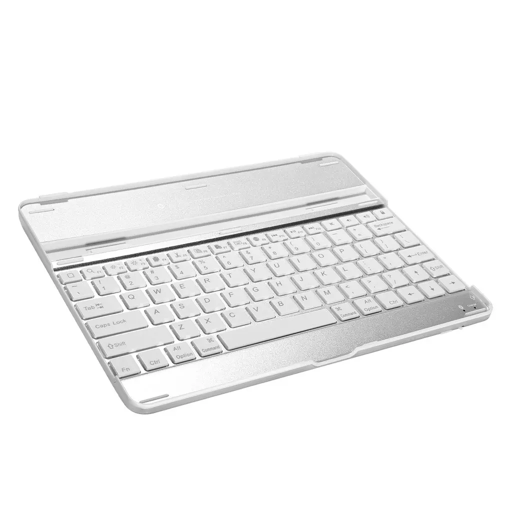 Universal Black & White Aluminum Alloy Lightweight Quiet Keystrokes Waterproof & Dustproof Wireless Bluetooth Keyboard for iPad