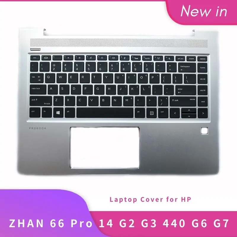 

NEW Original For HP ProBook 440 445 G6 G7 Zhan 66 14 G2 G3 Laptop Palmrest US Backlit Keyboard Cover Case L44589-001 Sliver