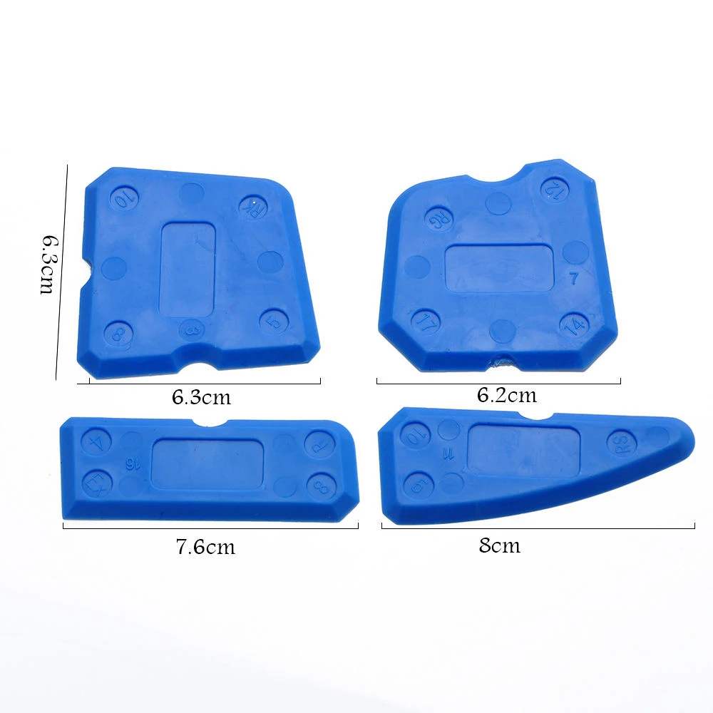 Caulking Tool Kit Silicone Joint Sealant Spreader Spatula Scraper Edge Repair Tools Floor Tile edges Cleaner 4Pcs scraper tool set scraper tool kit caulking finisher tool silicone sealant tool silicone caulking set