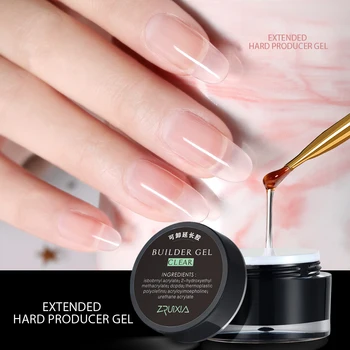 

ZRUIXIA 1pc UV LED Transparent Nude Camouflage Milky Nail Extension Hard Builder Gel Nail Polish 10g