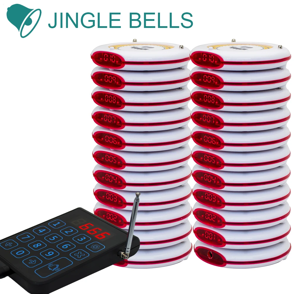 Беспроводная система оповещения JINGLE BELLS 1 сенсорная клавиатура 10 пейджеров