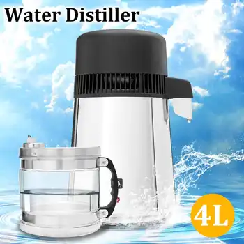 

750W 4L Stainless Steel Pure Water Distiller Purifier Kitchen Water Purifier Container Filter Distilled Machine With Jar Bottle