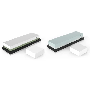 

Promotion! 2 Pcs Premium Whetstone Sharpening Stone 2 Side Knife Sharpener Waterstone with NonSlip Rubber Base and Flattening St