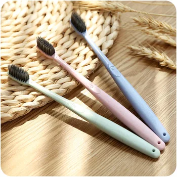 

Toothbrush Korean-style Soft Hair Household Portable Teeth Tooth Bamboo Charcoal Toothbrush