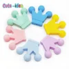 Cute-Idea 10PCs Silicone Crown Beads Baby Teething Chewable Teether DIY Baby Pacifier Chain chew Toys Accessories Baby Products 1