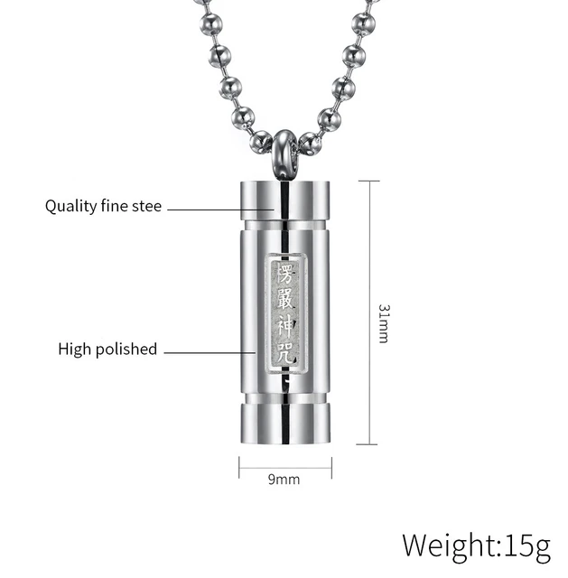 Tibetan Buddhist Urn Amulet Pendant Stainless Steel Necklace Chains Jewelry  Accessories Free Shipping - AliExpress