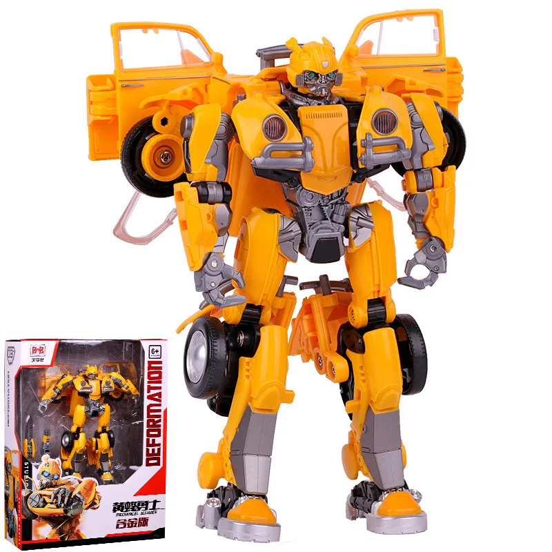 

Black Mamba H6001-3 Transformation Toy Jingang 5 Beetle Hornets Rumor Car Robot Models Alloy Version