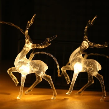 

Christmas Crystal Elk Light String Energy-saving Environmentally-friendly Water-proof Fairy Light for Christmas Tree Decoration