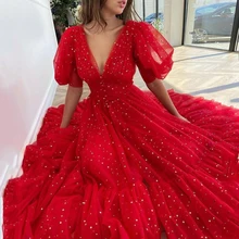 

Deep V Neck Burgundy Short Sleeve Evening Dresses with Button A Line Dress Prom Gowns 2022 Custom Made Color Vestidos De Fiesta