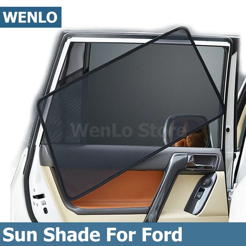 Compare 4Pcs Magnetic Car Front Side Window Sunshade For Ford FIESTA Explorer eco sport kuga Taurus F150 PLATINUM Ranger T6 MERCURY
