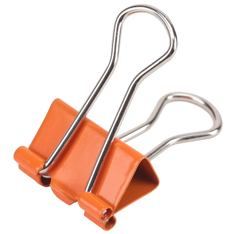 Deli 8560 Binder Clip Medium And Small Mixed Color Candy Jar Dovetail Clip Colorful Color Mixture Wallet 24 of a Barrel