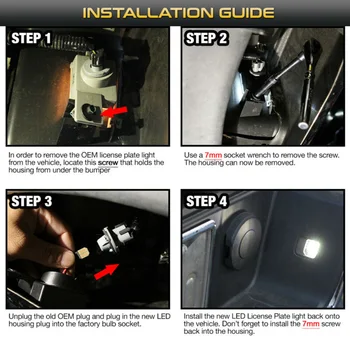 

Bright License Plate Lights LED Silverado GMC 2014-2018 Left/Right Sides