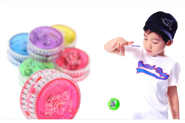 Горячая Распродажа, детский пластиковый Блестящий YO-YO, блики, йо-йо, YO-YO, шаровой шнурок, подставка для игры в подарок