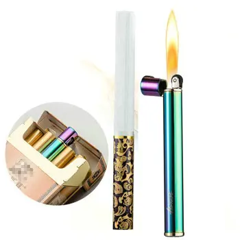 

Full metal 1: 1 cigarette lighter inflatable lighter windproof creative ultra-thin mini portable cigar lighter barbecue ignition