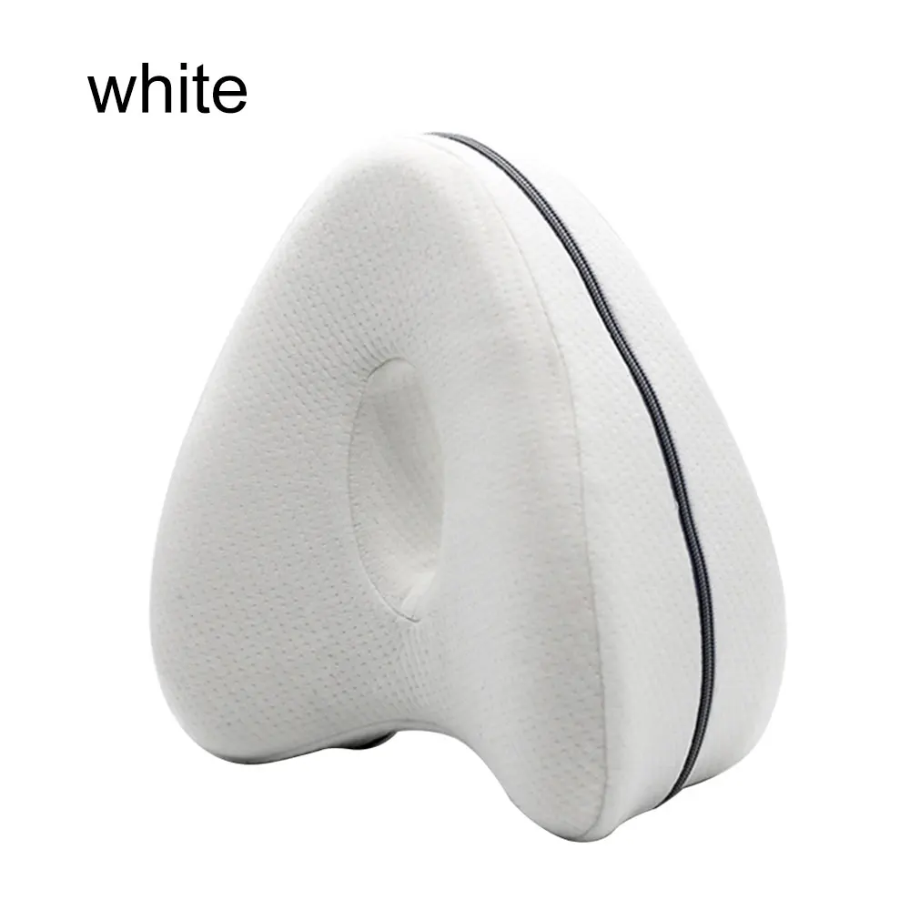 white Ортопедическая подушка для ног для сна, медленный отскок пены памяти, позиционер ног, подушка для поддержки колена, для боли в бедрах, радикулит - Цвет: white