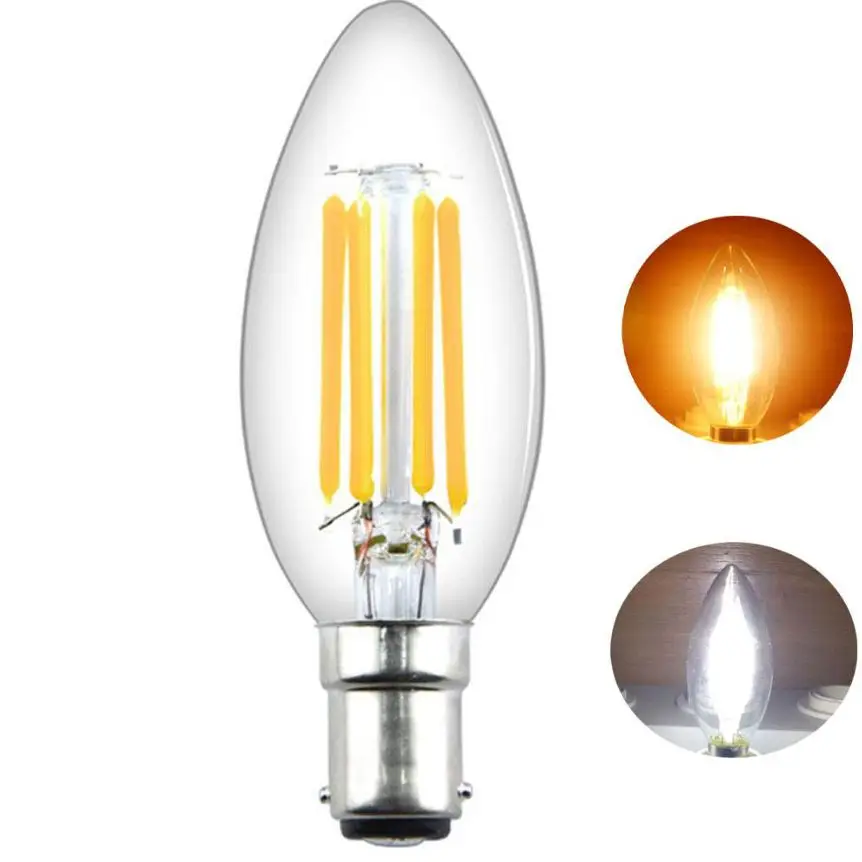 10x 3W Flicker Flame Candle Clear Light Bulb Chandelier Lamp B22 B15 E27 E14 