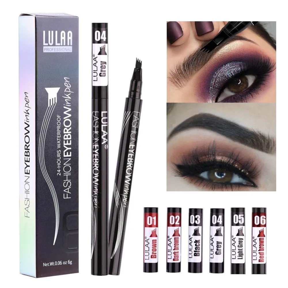 Microblading карандаш для бровей водонепроницаемый вилка кончик бровей Карандаш для татуировки длительный Профессиональный тонкий эскиз жидкий карандаш для бровей