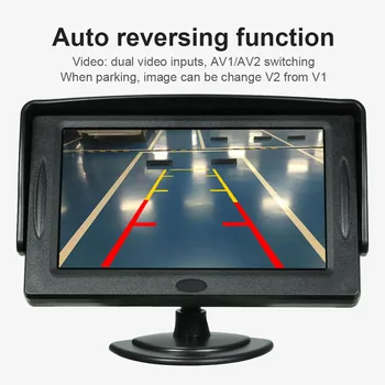 

Hot 4.3 Inch TFT Color Display Sun Visor Car LCD Monitor Dashboard Screen Parking Monitor Stand Type