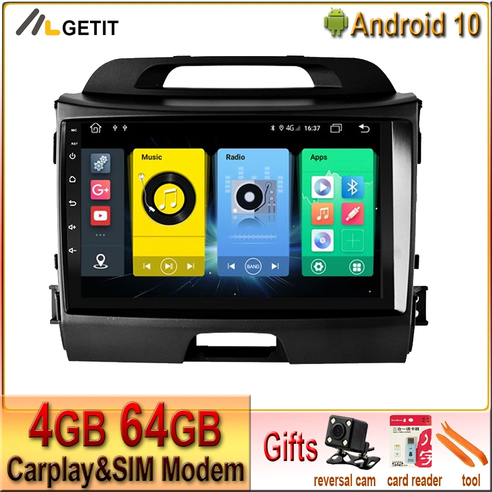 9 'ɺndroid 10 автомобильный мультимедийный плеер для KIA Sportage 3 4 2010 2011 2012 2013-2016