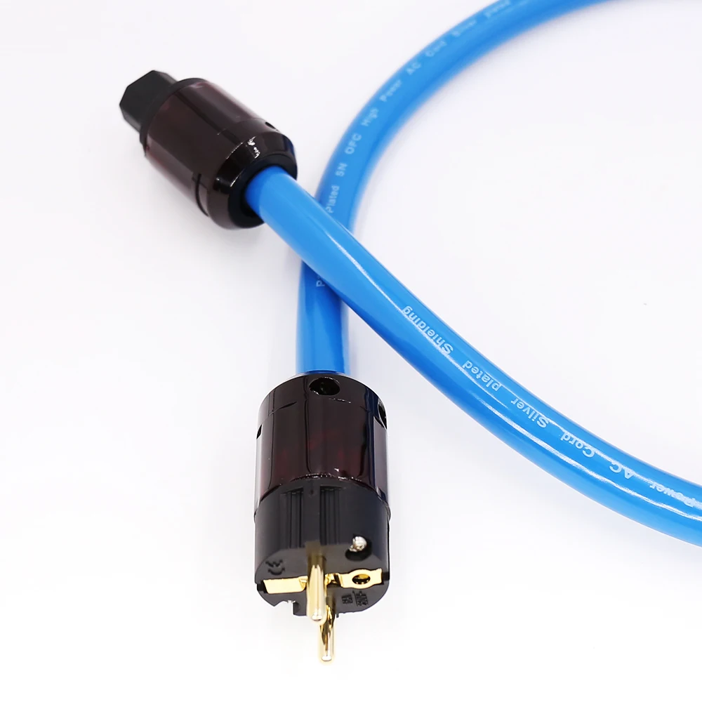 P111Schuko Power Cable Mains Power HIFI EU Mains Power lead Silver Plated 5N High Performance Power Cord With silver shielding