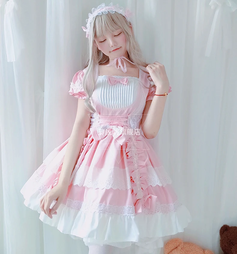 Vestido Lolita de estilo japonés para niñas, traje de disfraz para Halloween, novedad _ - Mobile