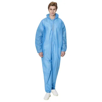 

Disposable Protective Isolation Clothing Anti-Spitting Anti-Oil Stain Nursing Gown Polyester Non-toxic Coverall Antistatic Suits