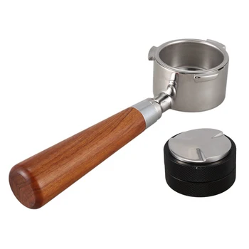 

51mm Stainless Steel Bottomless Espresso Machine Handle Powder Press for Delonghi EC680/EC685 Filter Basket