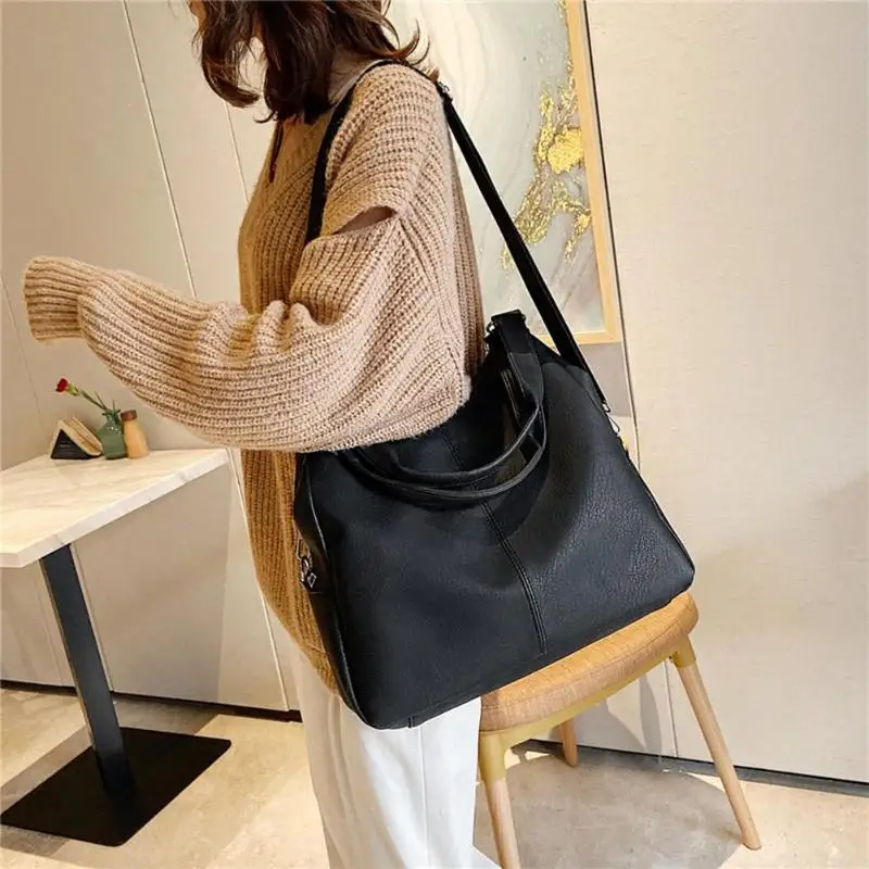 Модные женские сумки высокого качества Hobos на одно плечо винтажные одноцветные с