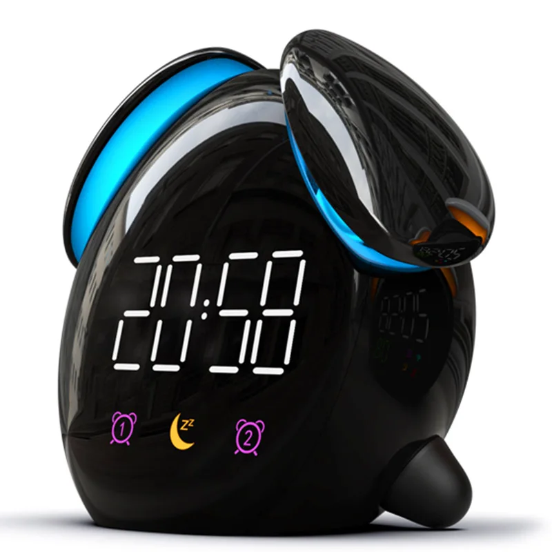 Светодиодный смарт-цифровой современный Будильник Snooze тихий перезаряжаемый