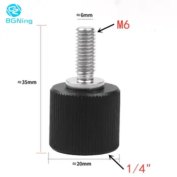 

BGNing 1/4" inch Female to M6 Unit Male Convert Screw Adapter for DSLR SLR Rod Rail System Camera Tripod Photography Accessories