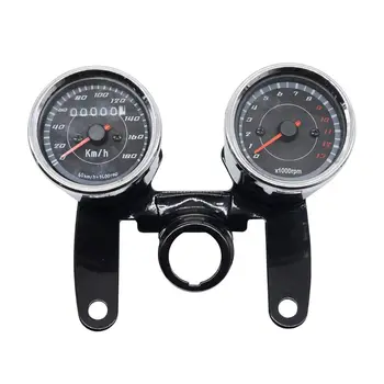 

Universal Motorcycle 12V Dual Odometer Speedometer Tachometer Combination Gauge LED Backlight Modification Kit