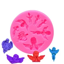 Силиконовая форма с изображением ангела Cupid Свадебные инструменты для украшения торта Формочки Для помадок форма для шоколада форма для торта Декор формы для выпечки