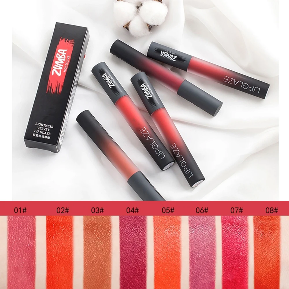 

8 Colors Lip Gloss Red Lip Tint Long Lasting Matte Liquid Lipstick For Lips Makeup Glossier Lip Gloss Paint Beauty Cosmetics