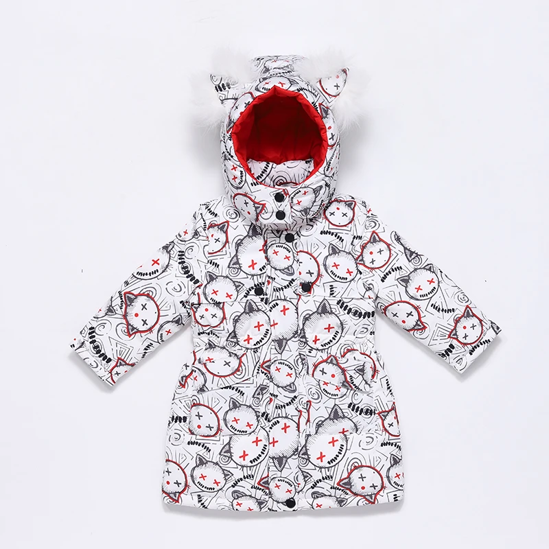 Bilemi/зимние пальто и куртки для маленьких девочек-подростков - Color: White