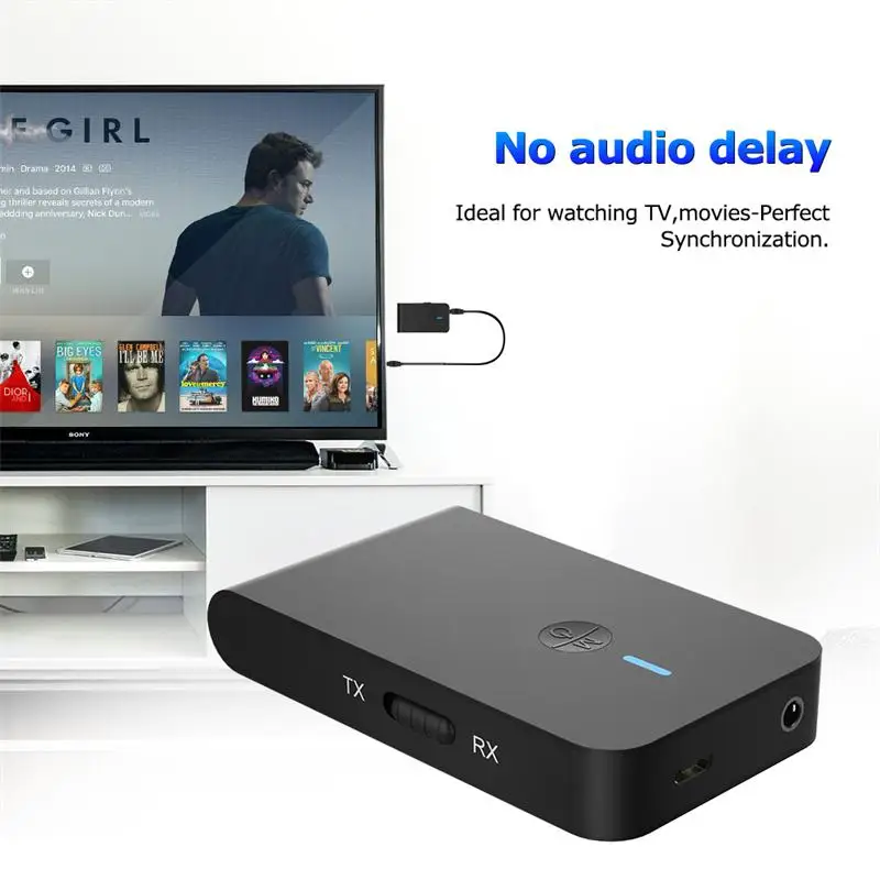 2 in 1 High Speed Wireless Bluetooth 5 0 Transmitter Receiver APTX Audio Adapter 3 5MM Aux Jack For Car TV Computer Headphone