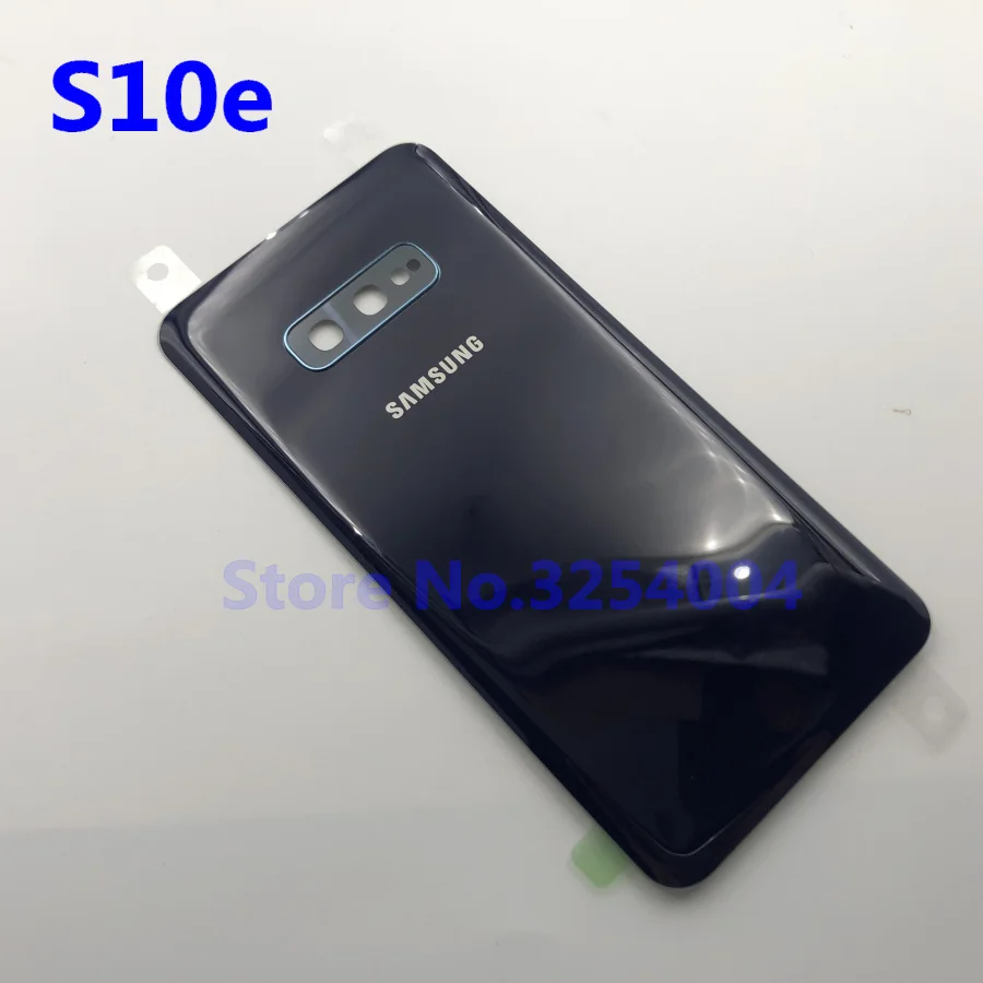 Для samsung Galaxy S10e G970 G970F SM-G970F задняя крышка батарейного отсека Корпус Запасные части+ стеклянная рамка объектива камеры