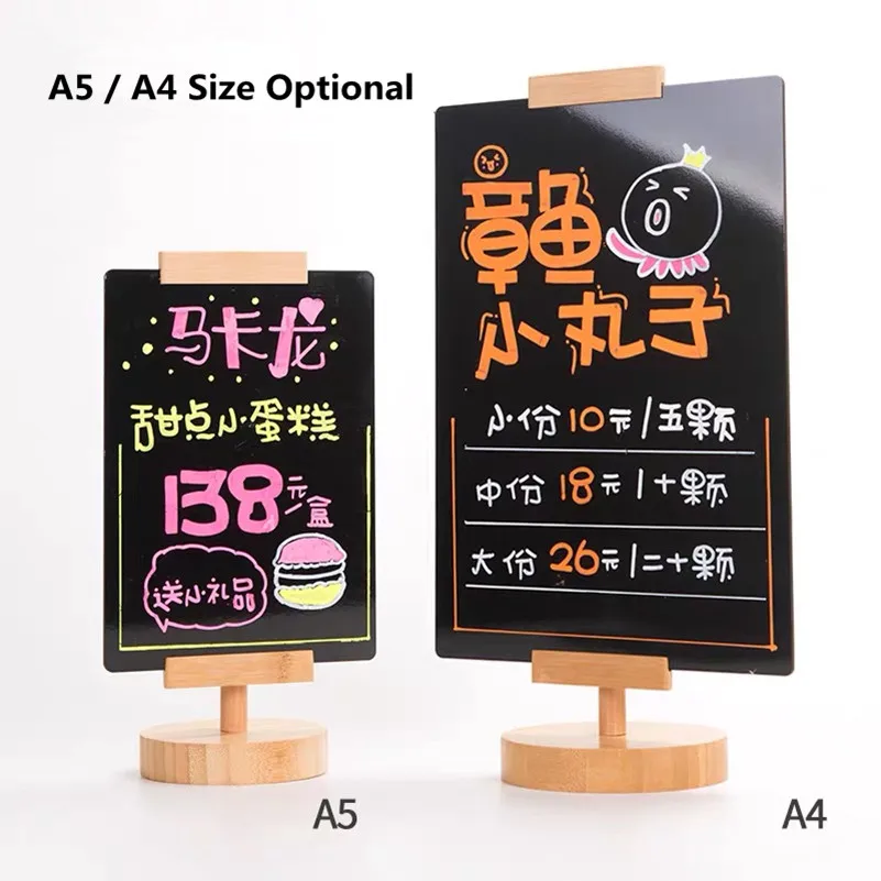 360 Degree Rotating A5 Table Card Price Display Board Bar Restaurant Advertising Reminder Notice Board Menu Sign Holder Stand