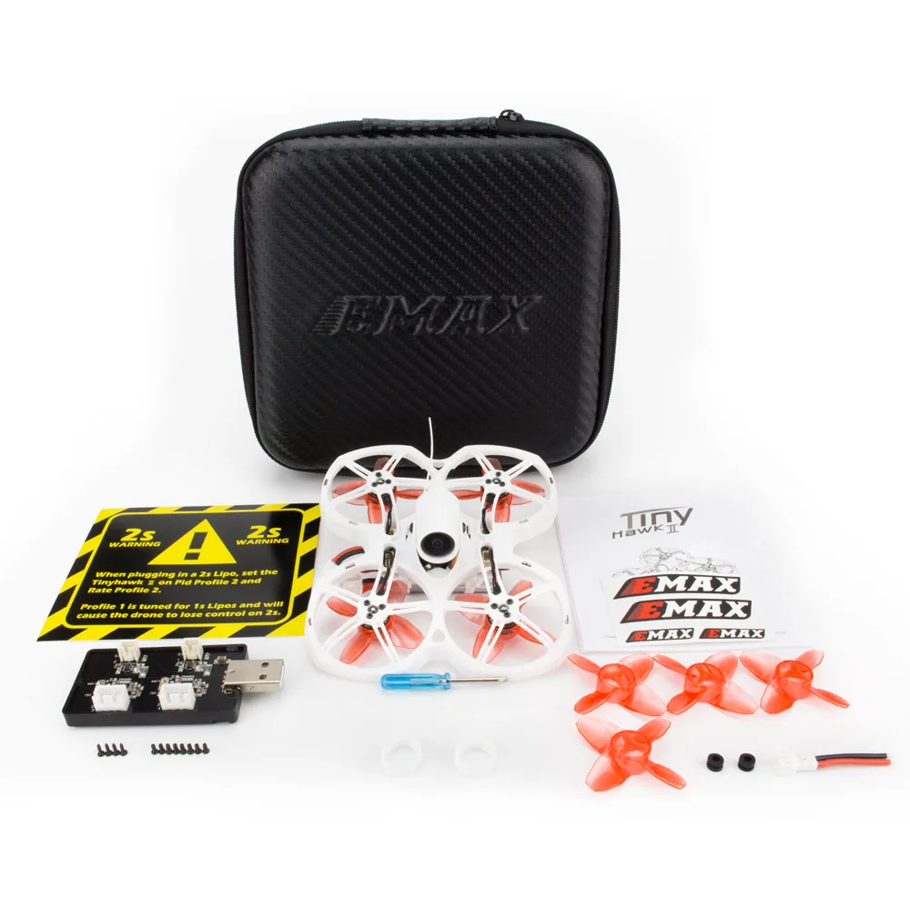 EMAX Tinyhawk S II 75 мм 1-2S Whoop FPV гоночный Дрон BNF FrSky D8 Runcam Nano2 Cam 25/100/200 мВт VTX 5A blheli _ ESC |