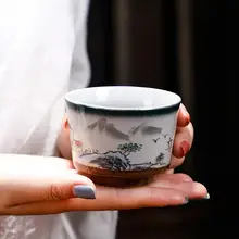 Детская одежда на рост 80, 85/95/100 мл Цзиндэчжэнь Чай чашка ручной росписью узор художественная стакана воды офис чайный набор кунг-фу посуда для напитков мастер Чай чашки