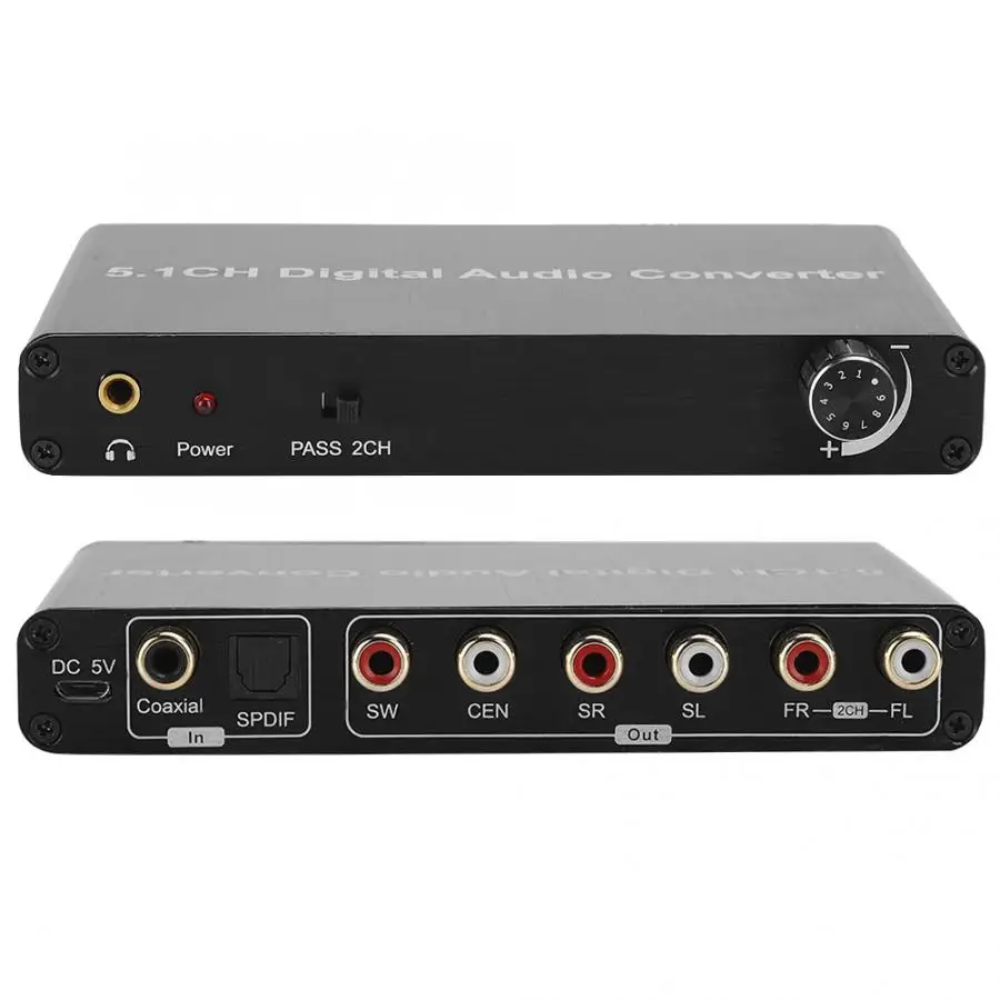 SPDIF в аналоговый 5.1CH цифровой аудио декодер конвертер Поддержка для DTS/AC3