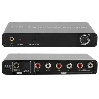 

SPDIF to Analog 5.1CH Digital Audio Decoder Converter Support for DTS/AC3 Decoding Digital Audio Converter