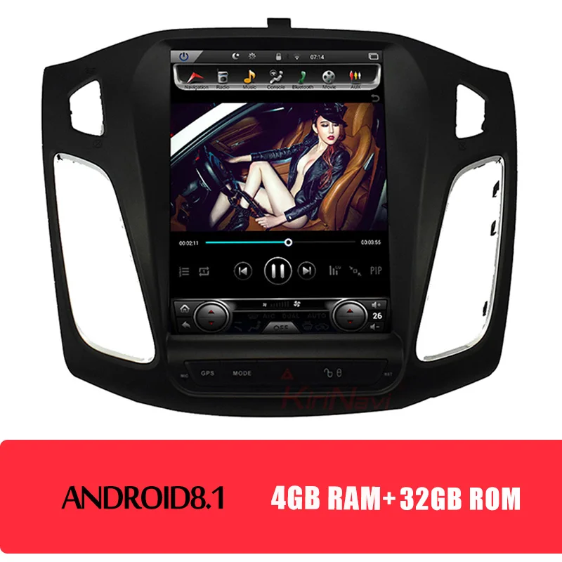 KiriNavi вертикальный экран Android 8,1 10," автомобильный радиоприемник gps для ford focus Автомобильный мультимедийный Dvd навигационный радиоприемник Automotivo 2012 - Цвет: Android Car Radio