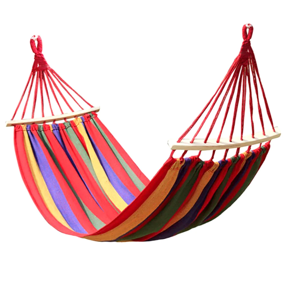 Ultralight Camping Hammock with backpack Hot Sale rainbow Outdoor Leisure Portable Hammock canvas Hammocks 