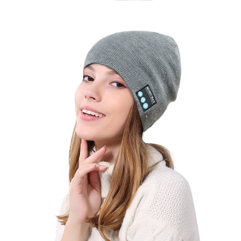 20 шт Bluetooth музыкальная шапочка Беспроводная смарт-шапка гарнитура наушники Динамик Микрофон Handsfree музыка шляпа OPP сумка посылка