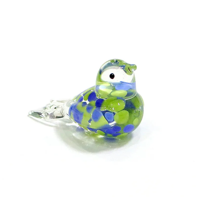 Custom Handmade Glass Bird Miniature Figurines Japanese Style Cute Tiny Animal Craft Ornaments Home Fairy Garden Decor ornament crafts miniature figurines miniature ornament cat figurine decoration cat figurines glass ornament wood figurines feather bird figurines mini penguin figurines wooden bear figurines