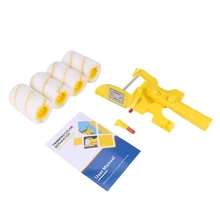 7Pcs Paint Edger Roller Brush Tools Portable Clean-Cut Brush for Home Wall Ceilings
