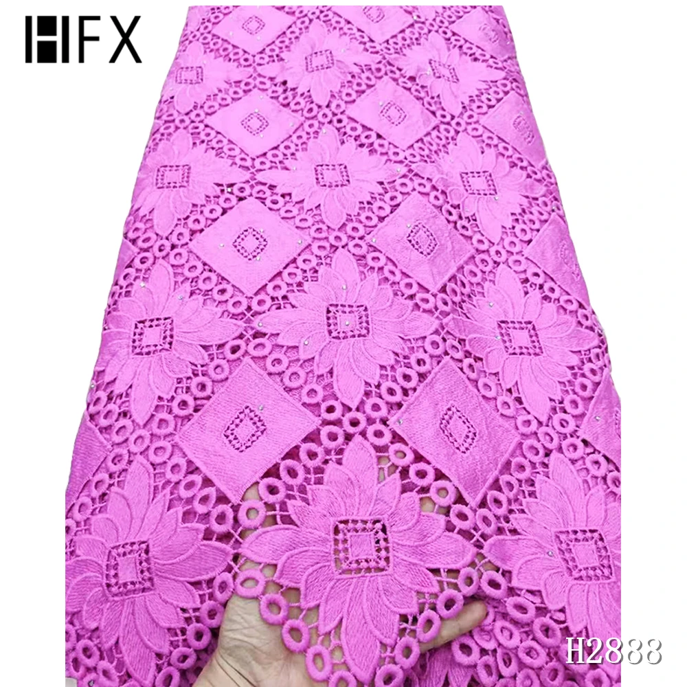 HFX 2019 новейшая вышитая нигерийская гипюровая кружевная ткань с французским