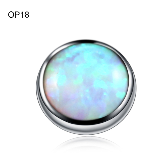 Titanium Ear Septum Helix Tragus Opal CBR Piercings Christina Vertical Hood Labret Dermal Anchor Earrings Piercing Jewelry