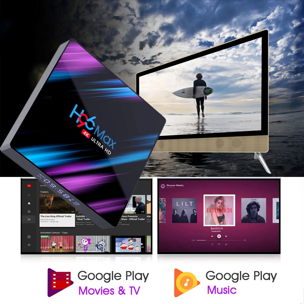 H96 MAX Smart tv Box Android 9,0 4 Гб ОЗУ 32 ГБ/64 Гб ПЗУ Rockchip RK3328 4 к H.265 USB3.0 2,4 ГГц WiFi IP tv подписка