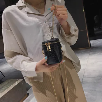 

Retro Stone Pattern Pu Leather Bucket Bags For Woman 2019 Ladies Hand Bag Female Crossbody Bags Small Purses & Handbags Dropship